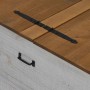 Baúl de almacenamiento HALDEN blanco 91x91x47 cm madera maciza