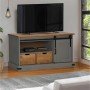 Mueble de TV HALDEN con puerta corredera gris 110x40x60 cm en Muebles TV | Comprar online en Foro24