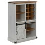 Vinoteca HALDEN con botelleros y puerta corredera blanco pino