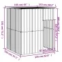 Caseta perros tejado acero galvanizado gris claro 165x153x181cm von vidaXL, Hundehütten - Ref: Foro24-172364, Preis: 253,06 €...