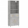Aparador alto madera contrachapada gris hormigón 69,5x34x180 cm von vidaXL, Sideboards - Ref: Foro24-3200501, Preis: 133,61 €...