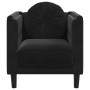 Sillón con cojín terciopelo negro
