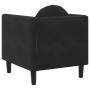 Sillón con cojín terciopelo negro