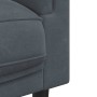 Sofá con cojines 3 plazas terciopelo gris oscuro