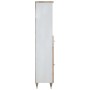 Mueble de baño madera maciza de mango 38x33,5x160 cm
