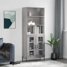 Hohes Sideboard aus sonomagrauem Sperrholz, 69,5 x 34 x 180 cm von vidaXL, Sideboards - Ref: Foro24-3189331, Preis: 141,53 €,...