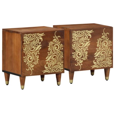 Armario de Noche 2 pcs Marrón miel 40 x 33 x 46 cm