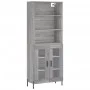 Aparador alto madera contrachapada gris sonoma 69,5x34x180 cm von vidaXL, Sideboards - Ref: Foro24-3189331, Preis: 141,50 €, ...