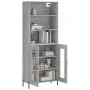 Aparador alto madera contrachapada gris sonoma 69,5x34x180 cm von vidaXL, Sideboards - Ref: Foro24-3189331, Preis: 141,50 €, ...