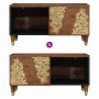 Mesa de Café Marrón miel 80 x 50 x 40 cm madera maciza de mango