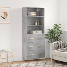 Hohes Sideboard Sperrholz grauer Beton 69,5x34x180 cm von vidaXL, Sideboards - Ref: Foro24-3189369, Preis: 153,25 €, Rabatt: %