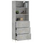 Hohes Sideboard Sperrholz grauer Beton 69,5x34x180 cm von vidaXL, Sideboards - Ref: Foro24-3189369, Preis: 153,25 €, Rabatt: %