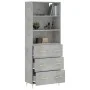 Hohes Sideboard Sperrholz grauer Beton 69,5x34x180 cm von vidaXL, Sideboards - Ref: Foro24-3189369, Preis: 143,57 €, Rabatt: %