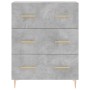 Hohes Sideboard Sperrholz grauer Beton 69,5x34x180 cm von vidaXL, Sideboards - Ref: Foro24-3189369, Preis: 153,25 €, Rabatt: %