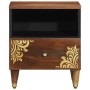 Armario de Noche con cajón 2 pcs Marrón miel 40 x 33 x 46 cm