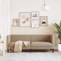 Sofá Chesterfield de 3 plazas cuero artificial marrón capuchino