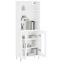 Aparador alto madera contrachapada blanco 69,5x34x180 cm de vidaXL, Aparadores - Ref: Foro24-3189309, Precio: 148,44 €