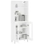 Hohes weißes Sperrholz-Sideboard 69,5 x 34 x 180 cm von vidaXL, Sideboards - Ref: Foro24-3189309, Preis: 132,54 €, Rabatt: %