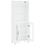 Aparador alto madera contrachapada blanco 69,5x34x180 cm de vidaXL, Aparadores - Ref: Foro24-3189309, Precio: 148,44 €