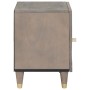 Armario de Noche Gris 40 x 33 x 46 cm madera maciza de mango