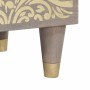 Armario de Noche Gris 40 x 33 x 46 cm madera maciza de mango