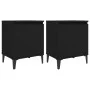 Nachttische mit schwarzen Metallbeinen 40x30x50 cm von vidaXL, Nachttische - Ref: Foro24-805836, Preis: 60,66 €, Rabatt: %