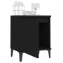 Mesitas de noche con patas de metal negro 40x30x50 cm de vidaXL, Mesitas de noche - Ref: Foro24-805836, Precio: 61,27 €, Desc...