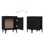 Nachttische mit schwarzen Metallbeinen 40x30x50 cm von vidaXL, Nachttische - Ref: Foro24-805836, Preis: 60,66 €, Rabatt: %