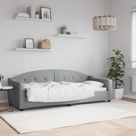 Sofá cama tela gris claro 80x200 cm de vidaXL, Camas y somieres - Ref: Foro24-354178, Precio: 189,32 €, Descuento: %