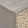 Vitrina Gris y dorado 60 x 33.5 x 75 cm Madera maciza de Mango