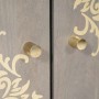 Vitrina Gris y dorado 60 x 33.5 x 75 cm Madera maciza de Mango