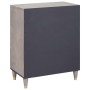 Vitrina Gris y dorado 60 x 33.5 x 75 cm Madera maciza de Mango