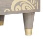 Vitrina Gris y dorado 60 x 33.5 x 75 cm Madera maciza de Mango