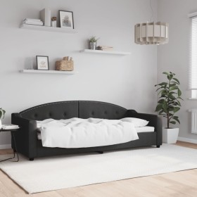 Black fabric sofa bed 80x200 cm by vidaXL, Beds and slatted bases - Ref: Foro24-354180, Price: 186,38 €, Discount: %