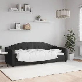 Schlafsofa aus schwarzem Stoff, 80 x 200 cm von vidaXL, Betten und Lattenroste - Ref: Foro24-354180, Preis: 183,63 €, Rabatt: %