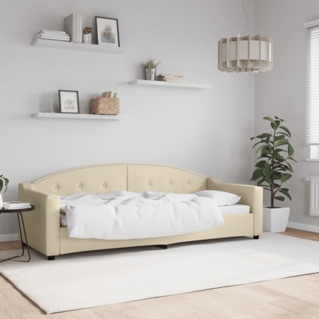 Schlafsofa aus cremefarbenem Stoff, 80 x 200 cm von vidaXL, Betten und Lattenroste - Ref: Foro24-354182, Preis: 187,99 €, Rab...