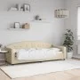 Cream fabric sofa bed 80x200 cm by vidaXL, Beds and slatted bases - Ref: Foro24-354182, Price: 185,24 €, Discount: %
