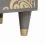 Armario de Noche Gris 40 x 33 x 46 cm madera maciza de mango