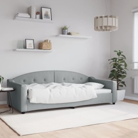 Sofá cama tela gris claro 90x200 cm de vidaXL, Camas y somieres - Ref: Foro24-354183, Precio: 192,86 €, Descuento: %