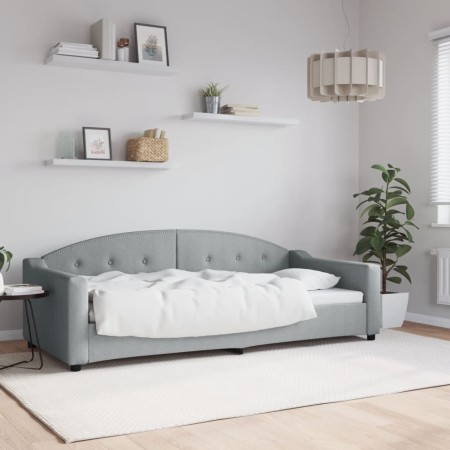 Hellgraues Schlafsofa aus Stoff, 90 x 200 cm von vidaXL, Betten und Lattenroste - Ref: Foro24-354183, Preis: 192,86 €, Rabatt: %