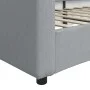 Light gray fabric sofa bed 90x200 cm by vidaXL, Beds and slatted bases - Ref: Foro24-354183, Price: 188,89 €, Discount: %