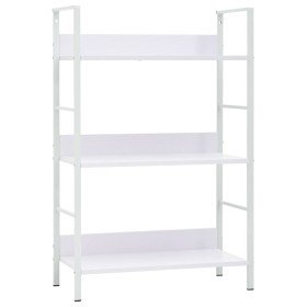 Estantería de 3 niveles madera ingeniería blanco 60x27,6x90,5cm