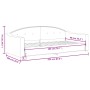 Hellgraues Schlafsofa aus Stoff, 90 x 200 cm von vidaXL, Betten und Lattenroste - Ref: Foro24-354183, Preis: 192,86 €, Rabatt: %