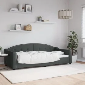 Dark gray fabric sofa bed 90x200 cm by vidaXL, Beds and slatted bases - Ref: Foro24-354184, Price: 188,65 €, Discount: %