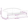 Dunkelgraues Schlafsofa aus Stoff, 90 x 200 cm von vidaXL, Betten und Lattenroste - Ref: Foro24-354184, Preis: 176,51 €, Raba...
