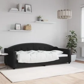 Schlafsofa aus schwarzem Stoff, 90 x 200 cm von vidaXL, Betten und Lattenroste - Ref: Foro24-354185, Preis: 189,89 €, Rabatt: %