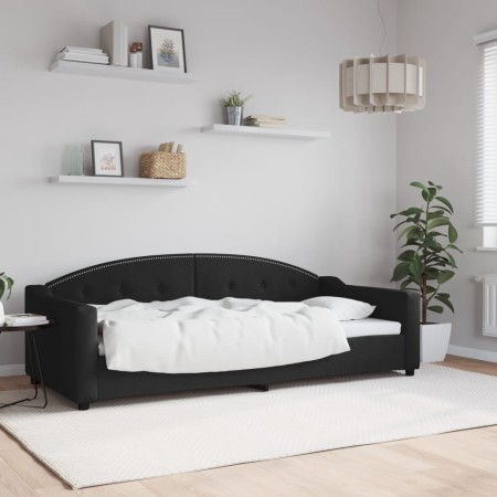 Schlafsofa aus schwarzem Stoff, 90 x 200 cm von vidaXL, Betten und Lattenroste - Ref: Foro24-354185, Preis: 192,73 €, Rabatt: %