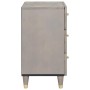 Armario de Noche Gris 50 x 33 x 62 cm madera maciza de mango