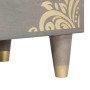 Armario de Noche Gris 50 x 33 x 62 cm madera maciza de mango