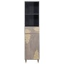 Vitrina Gris 38 x 33.5 x 160 cm Madera maciza de Mango
